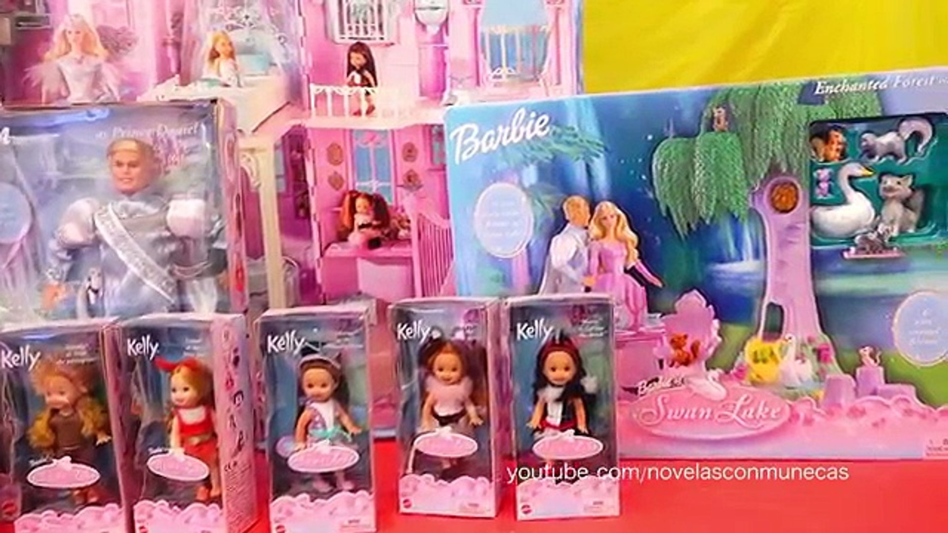 Castillo gigante y muñecas del Lago de los Cisnes - Juguetes de Barbie y Kelly en español para niñas – Видео Dailymotion