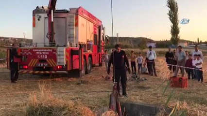 Su Kuyusuna Düşen İnek İçin İtfaiye Ekipleri Seferber Oldu