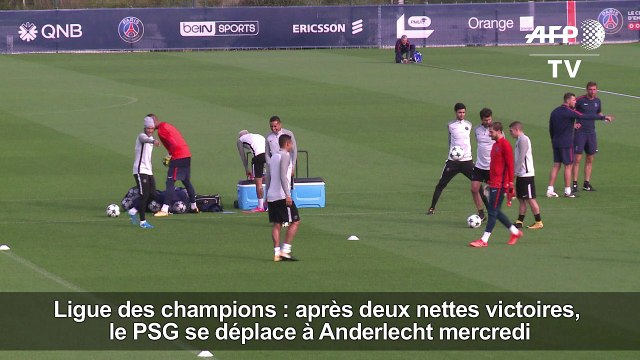 Foot: le PSG s'entraîne avant d'affronter Anderlecht mercredi