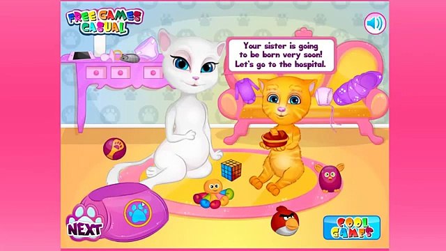 Gadający Kot Tom i Angela - Narodziny Dziecka - gry dla dzieci