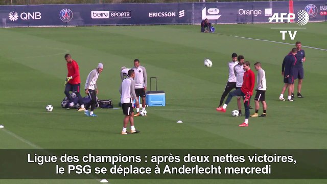 Foot: le PSG s'entraîne avant d'affronter Anderlecht mercredi