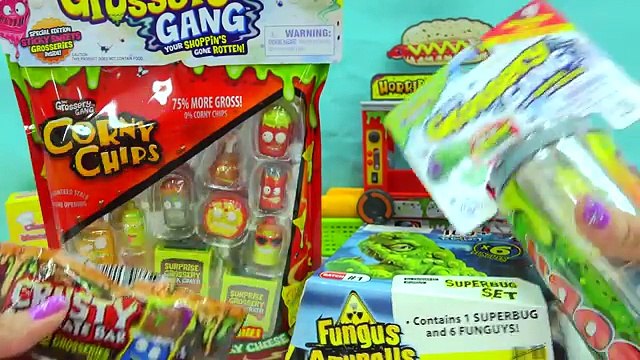 Gross Lunch of Stretchy Grossery Gang Chips Bag + Sticky Soda & Fungus Amungus Super Bug Surprise
