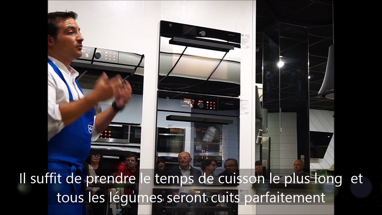 Four vapeur V-ZUG : fonction Air chaud+vapeur pour les legumes et le poisson