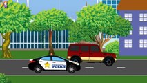 Carros para Crianças: o Táxi e o Carro de Polícia. Desenhos Animados para Crianças