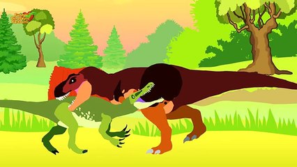 Funny Dinosaurs Cartoons for children | Tyrannosaurus Rex vs Spinosaurus | Dinosaurs for Kids