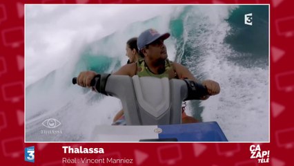 La frayeur de Fanny Agostini dans Thalassa