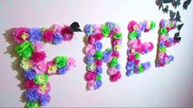 DIY Paper Flowers Monogram and Butterflies Wall Art | Room Decor Idea | I Wear A Bow