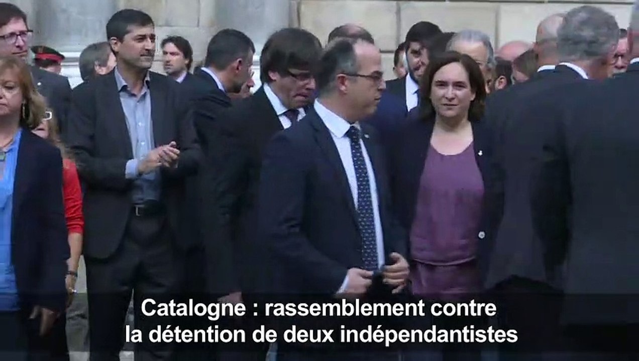 Catalogne: rassemblement contre la détention d'indépendantistes