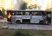 Mersin'de Polis Servis Aracına Düzenlenen Saldırıdan İlk Görüntüler