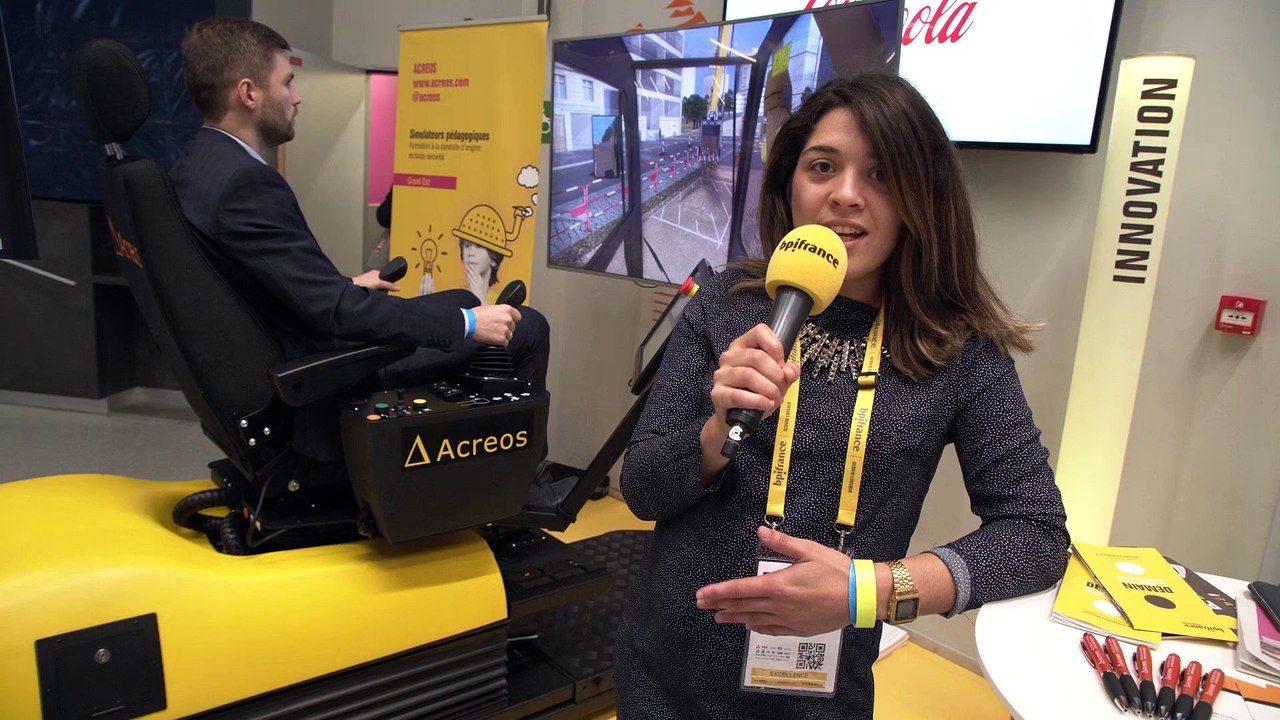 Acreos, simulateur d'engins de chantier (TV)