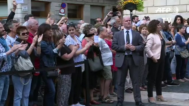 Protestas en Cataluña contra prisión de líderes independentistas