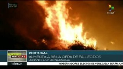 Al menos 38 muertos en los incendios en Portugal