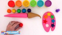 Learn Rainbow Colors with Play-Doh Stars * Creative Fun for Kids w/ Modelling Clay * RainbowLearning