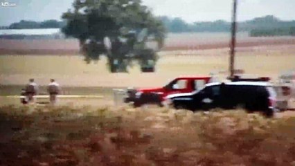 Hot air balloon catches fire.