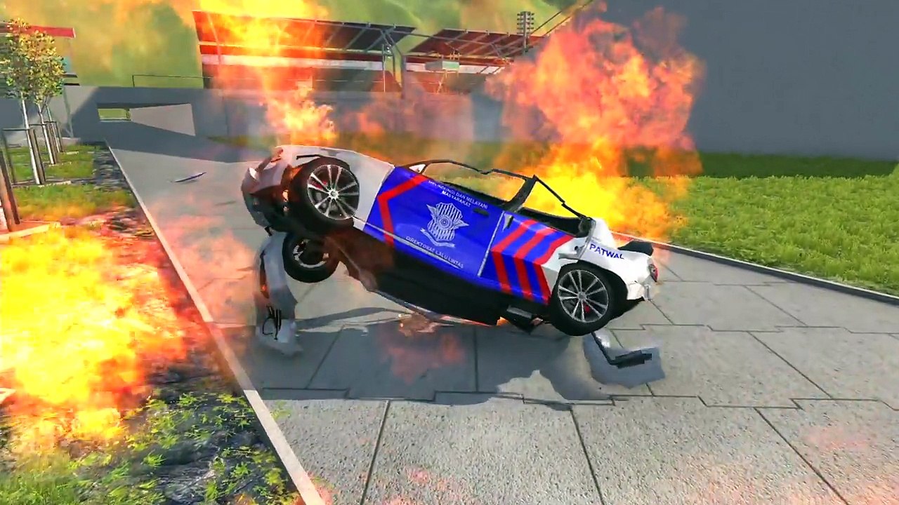 Крутые полицейские аварии BeamNG Drive Игра краш тест Разбиваем машины Долбим тачки в хлам Авто ДТП