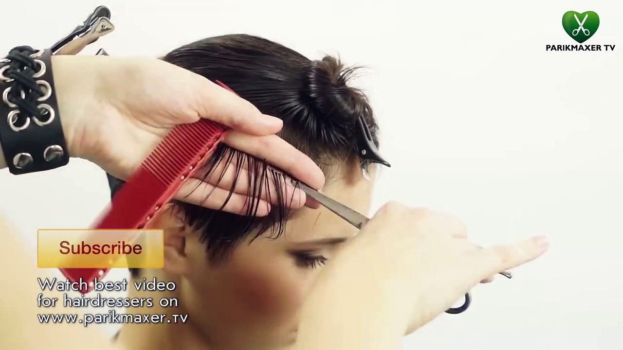 Short haircut with long bangs parikmaxer tv english version