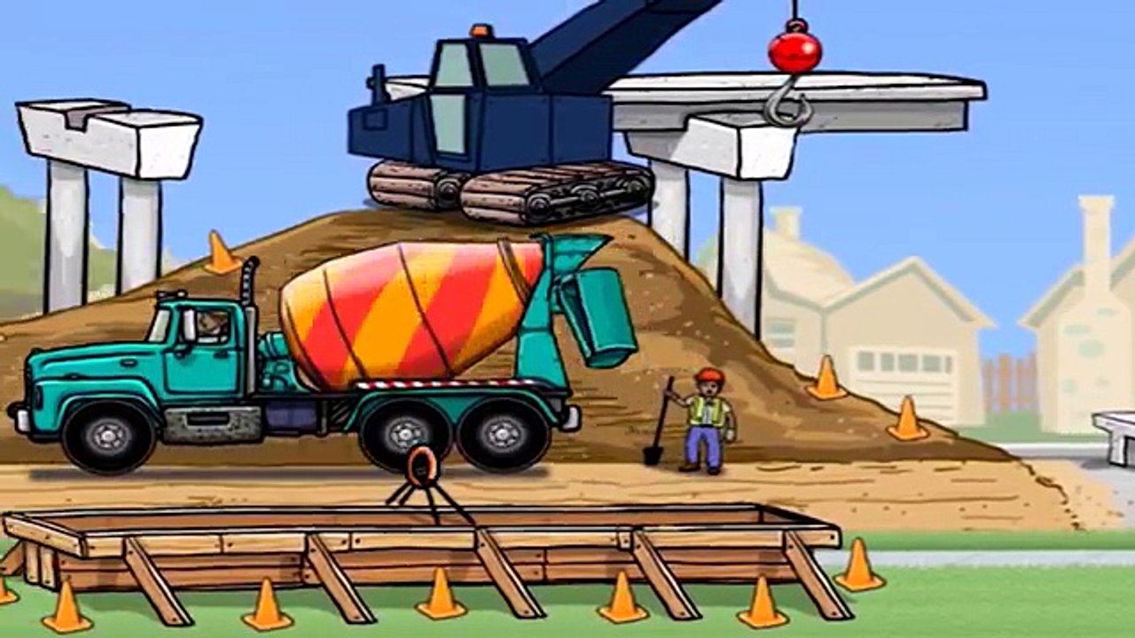 เกมส์ รถปูน รถโม่ปูน ทำภารกิจ -cement-truck วีดีโอสำหรับเด็ก