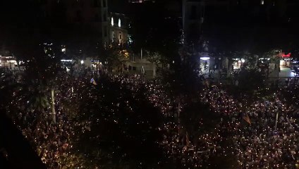 La concentració en suport a Jordi Sànchez i Jordi Cuixart
