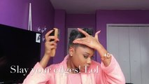 Curly Bangs and Faux Bun on Natural Hair !! || Protective Style || Hairstyles for Short 4 Hair Type