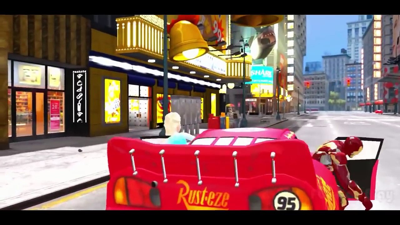 Desenhos Animados em Portugues Brasil DISNEY CARS LIGHTNING MCQUEEN Iron Man