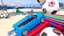 COLOR SUV CARS Transportation w Spiderman Cartoon for Kids & Colors for Toddlers Nursery Rhymes