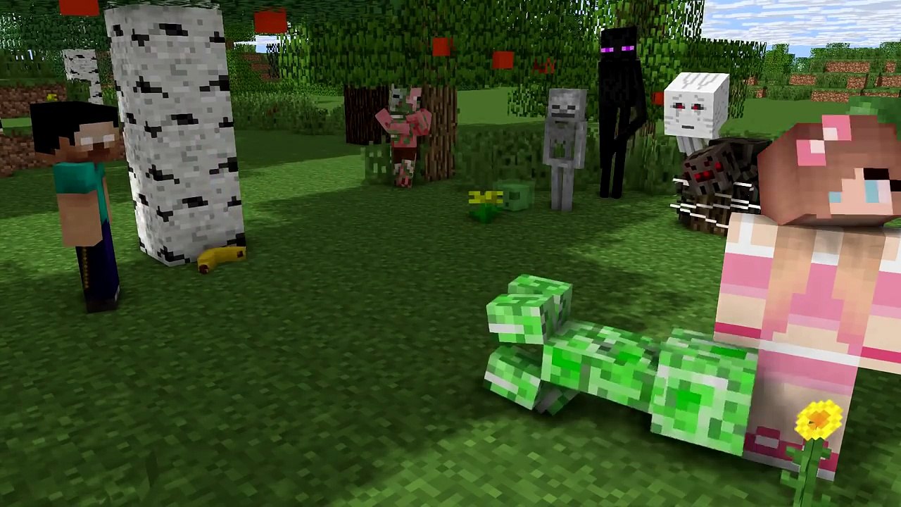 Monster School: Flirting - Minecraft Animation