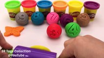 Learn Colors & Numbers Play Doh Balls Ice Cream Peppa Pig ELMO Disney Pixar Cars Molds Fun for Kids
