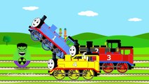 LEARN COLORS w Thomas Train in Cartoon for Children - Trains For Kids - Car Parking Learning Video