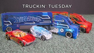 Truckin' Tuesday V-Room and X-Raycer Rig Hot Wheels Truck toys for active play