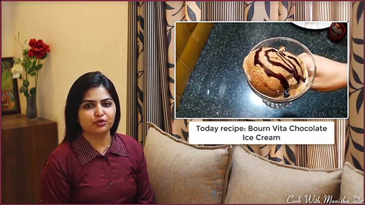Bourn vita ice cream-बोर्नविटा आइसक्रीम-chocolate ice cream recipe-homemade ice cream recipe