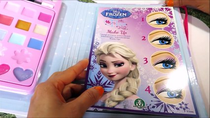 FROZEN MAKE UP ARTIST BOOK ELSA MAKEUP Toy Set Tutorial for kids.