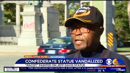'Racist' Painted on Jefferson Davis Statue in Richmond, Virginia