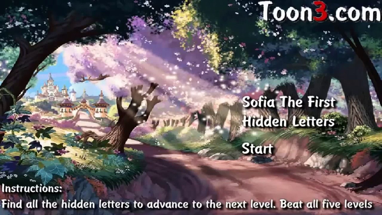 SOFIA THE FIRST Full 8 Princess Sofia s Hidden Letters Disney Princess Game