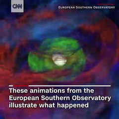 The merging of two neutron stars was detected by gravitational waves