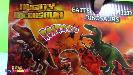 Dinosaurios de juguete Velociraptor - Mighty Megasaur Velociraptor Videos de Dinosaurios para niños