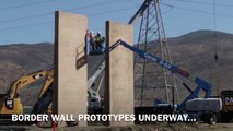 Muestra Trump prototipos del muro