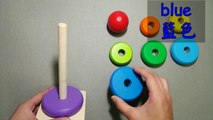 學習顏色|彩虹叠叠樂遊戲|Melissa & Doug Rainbow Stacker Wooden Ring Educational Toy