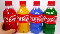 Super Coca Cola Bottles! Finger Family Nursery Rhymes Learn Colors Surprise Play Doh Giraffe Kids