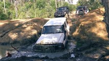 Diesel Jeep Wrangler JK vs Nissan Patrol GQ offroading 4x4 recovery bonus