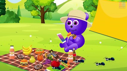 Mega Gummy Bear crying in Regrigerator finger family nursery rhymes for kids