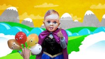 Frozen Elsa & Anna Baby Finger Family Nursery Rhymes Lyrics | SuperHero Emi TV | 5 little monkeys
