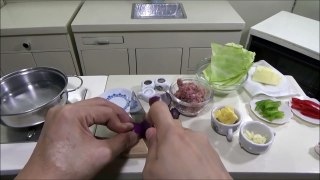 Mini food -  Cheesy Meaty Baked  Cabbage Roll ASMR Miniature Food Cooking (mini food) (kids toys