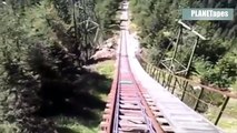 Driving skills on the most dangerous road - Train crossing the old bridge