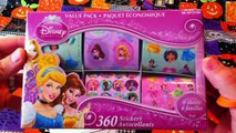 Unwrapping And Playing With 360 Disney Princess Stickers Including Disney Princesses Aurora, Ariel