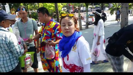 Pattaya beach walk amazing girls and people