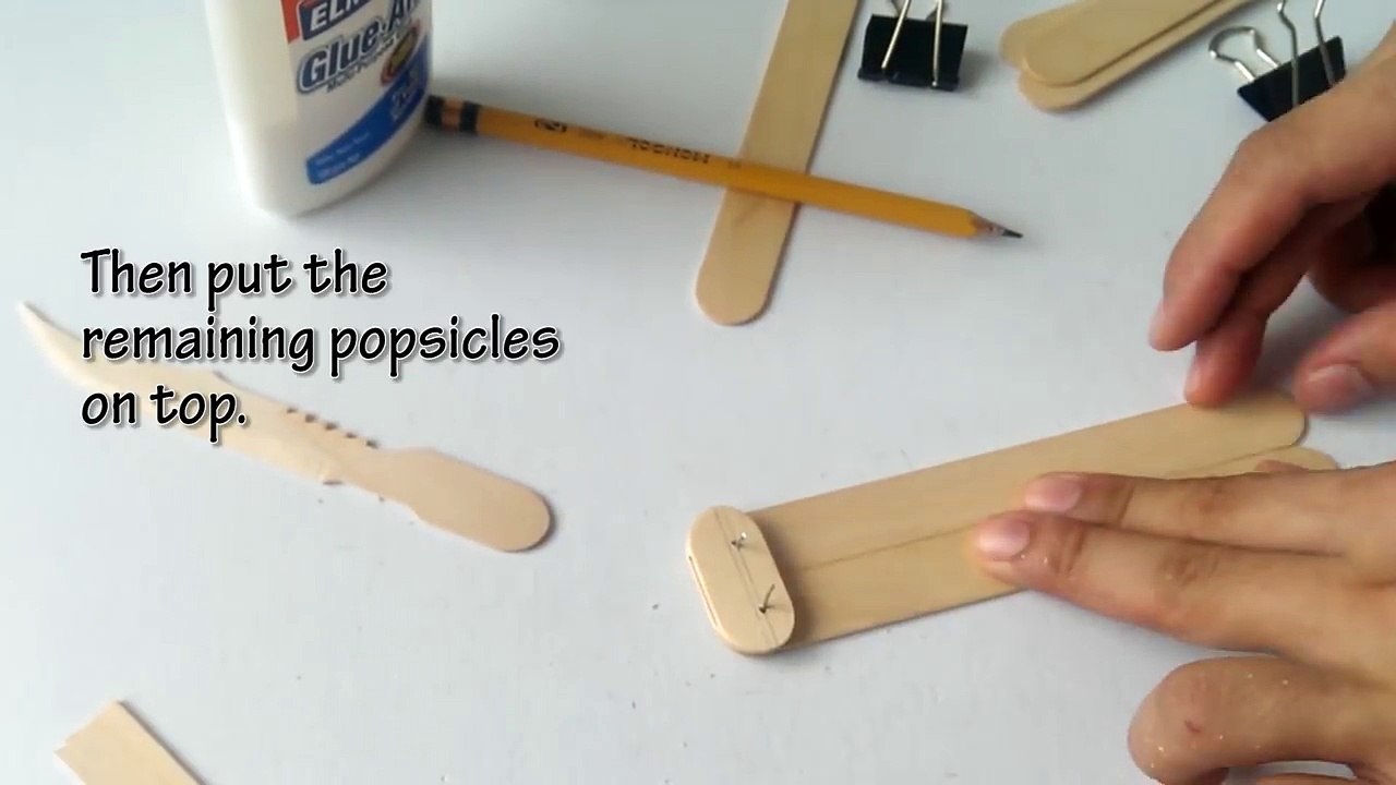 Butterfly Knife with multiple popsicle blades DIY tutorial