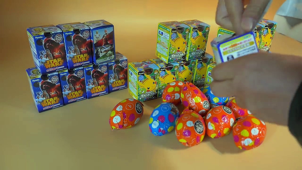 30 Surprise chocolate eggs Pokemon, Star Wars