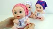 Twins Baby Dolls Pelones Triplets Baby Dolls Bathtime and Lunch Time How to Bath Babies Toy Videos