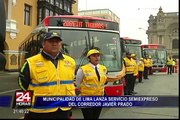 Municipio de Lima lanza servicio Semi Expreso 206 del Corredor Javier Prado