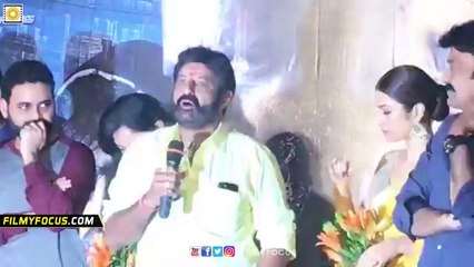 Balakrishna Fun with Rajashekar Daughters @PSV Garuda Vega Movie Trailer Launch - Filmyfocus.com